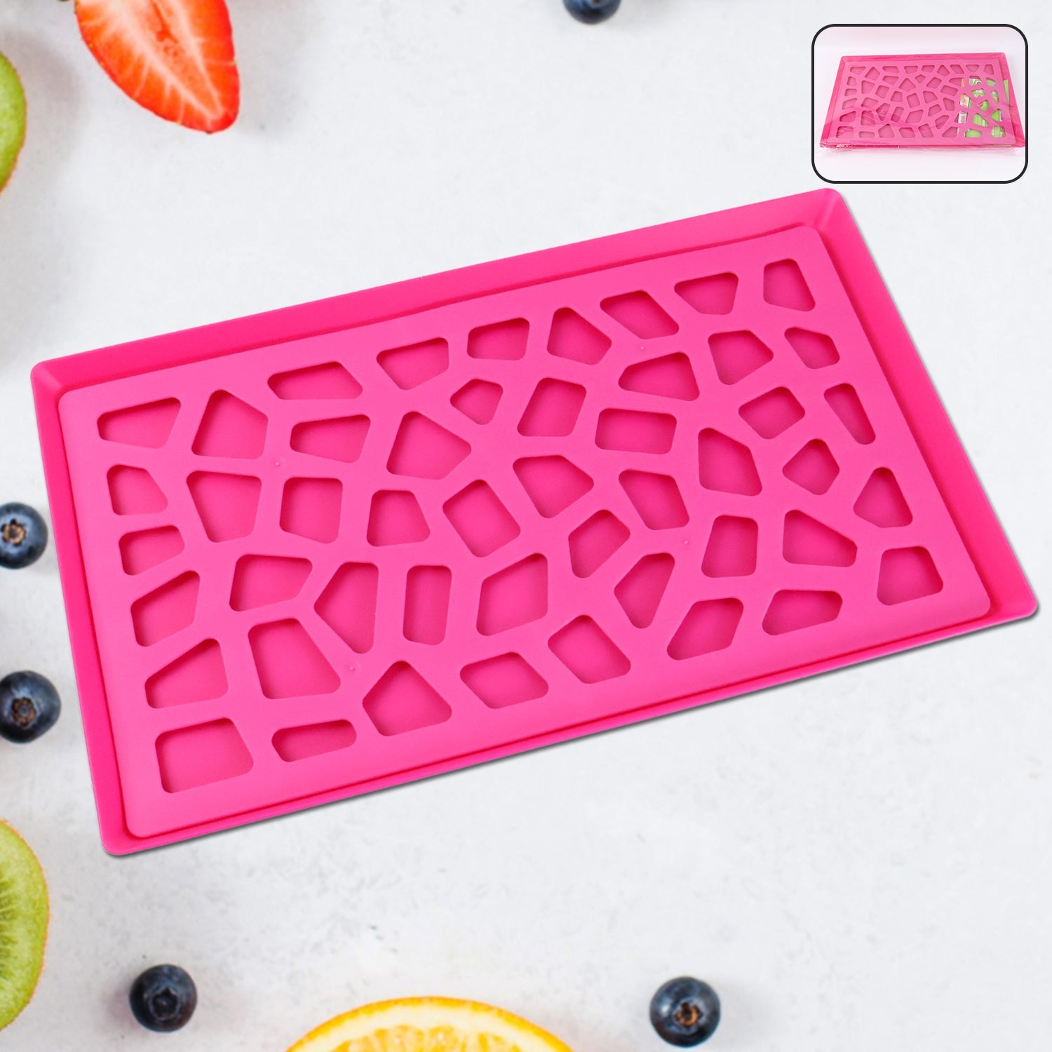 Plastic Kitchen Tray with Modern Hollow Design (40x25 cm) Plastic Kitchen Tray with Modern Hollow Design (40x25 cm)